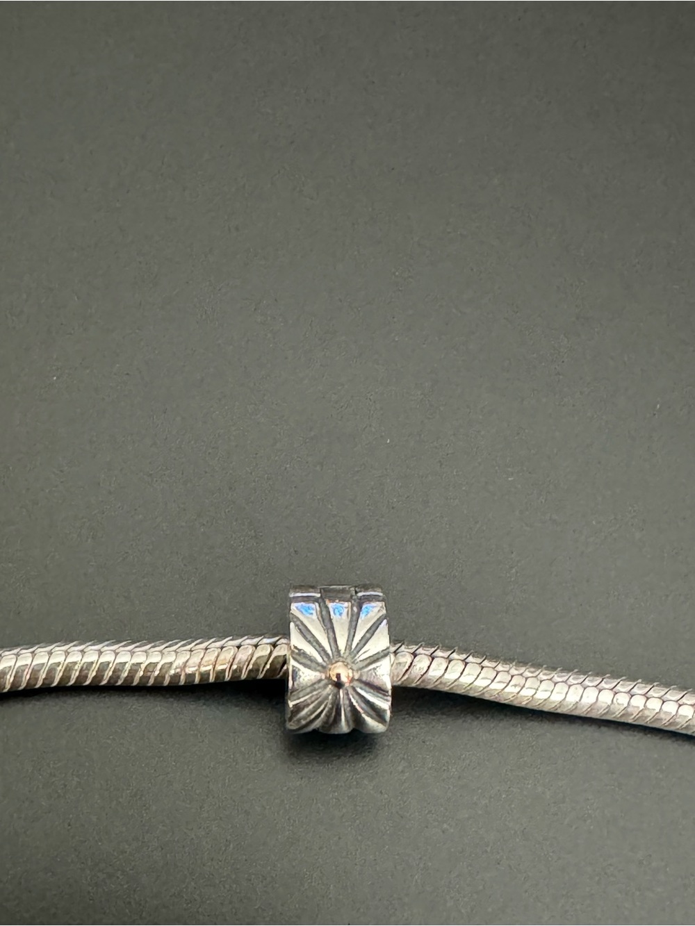 Pandora Retired Sunburst Two-Tone Clip Charm in 925 Sterling Silver and Gold